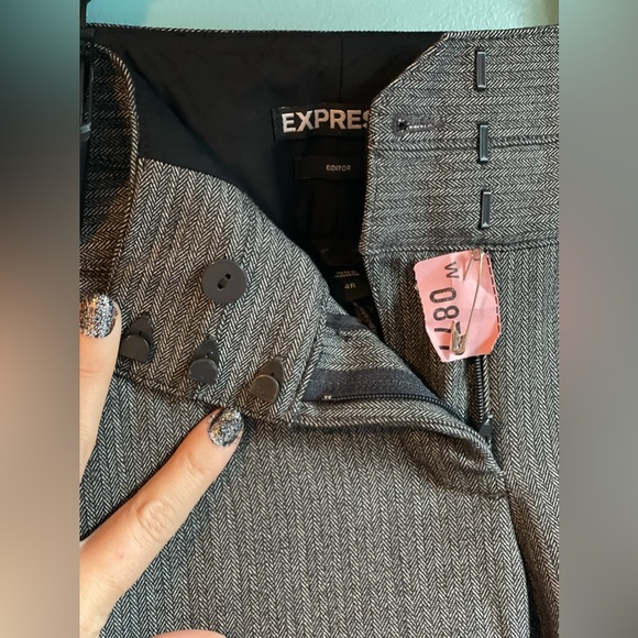 Express Editor Mid Rise Relaxed Trouser Pant - Picture 2 of 6